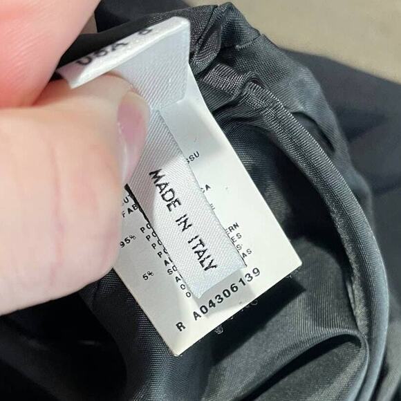 Moschino Cheap and Chic Dress Women Size 6 Black Bateau Neckline Mini Ruffled - Picture 5 of 7